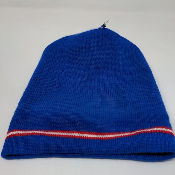 Cap America Men's Knit Beanie Hat Cap Blue Sweetwater Made in USA Pom Pom - Picture 9 of 13